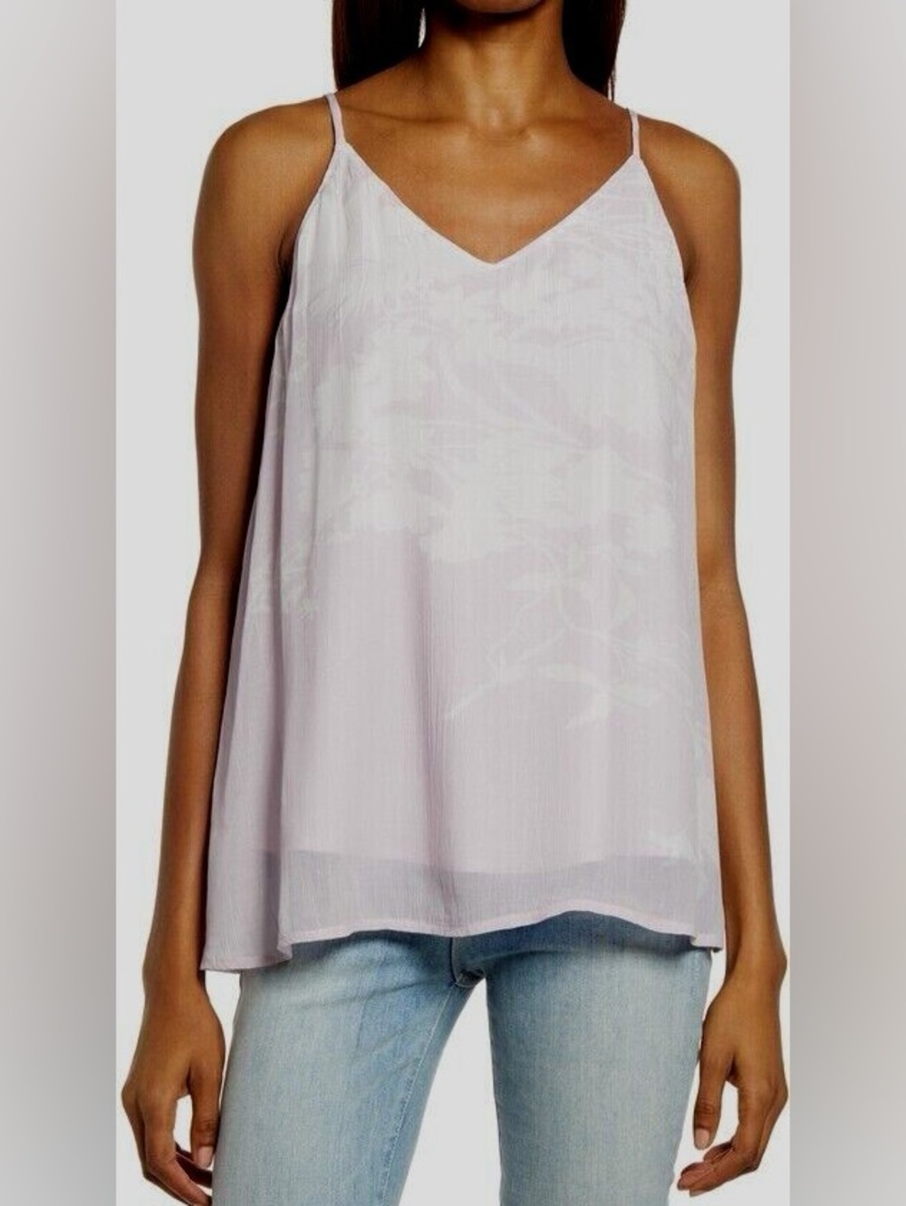 AllSaints Ally Futurae Camisole Tank Top NWT $149 US 10 Lavender Sheer Cami